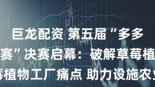 巨龙配资 第五届“多多农研科技大赛”决赛启幕：破解草莓植物工厂痛点 助力设施农业产业发展